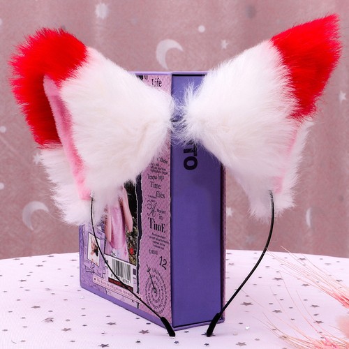 Cat Fox Faux Fur Ears Headband Anime Lilita Halloween Maid Cosplay Party Costume - Picture 3 of 26