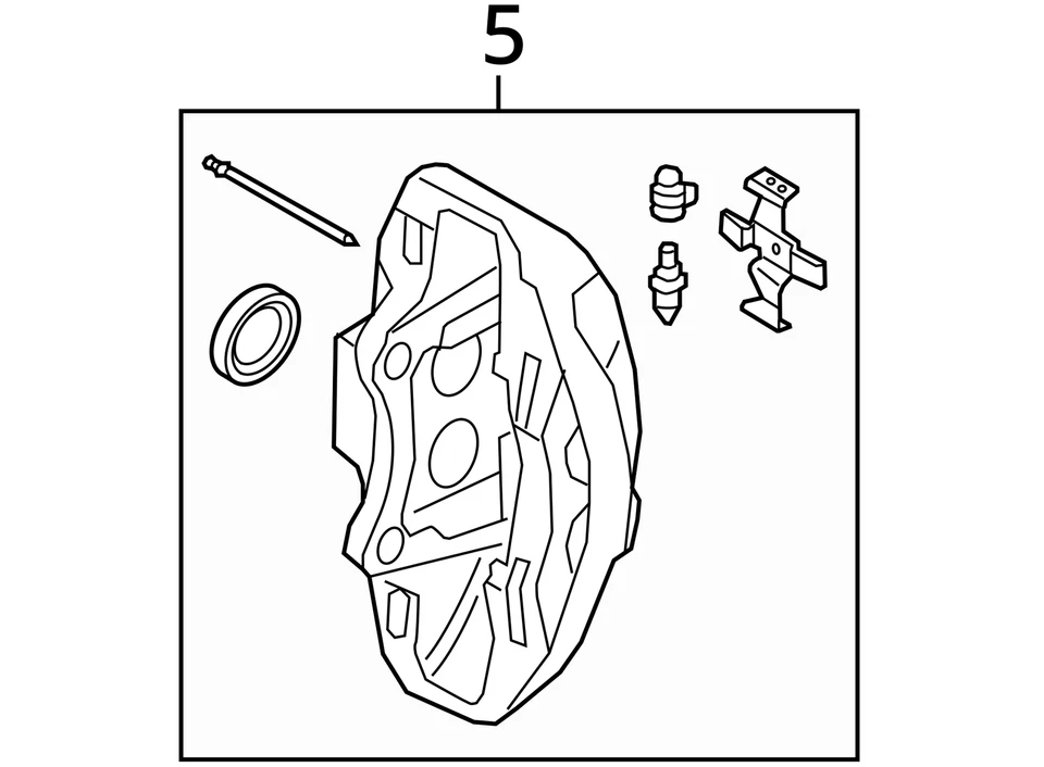 BMW 740I 2017-2019 pinza de freno delantera derecha M-Sport OEM Foto 4 de 4