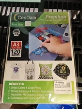 DTF Transfer Film - A3 (11.7" X 16.5") 120 Sheets Double-Sided Matte Clear Pretr