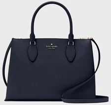 Kate Spade Rae Dark Navy Saffiano Satchel Bag KK310 NWT Blazer Blue Purse $399