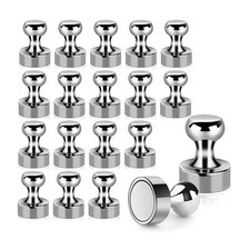 60 Pack Super Strong Tiergrade Push Pin Magnets for Fridge Whiteboard Office