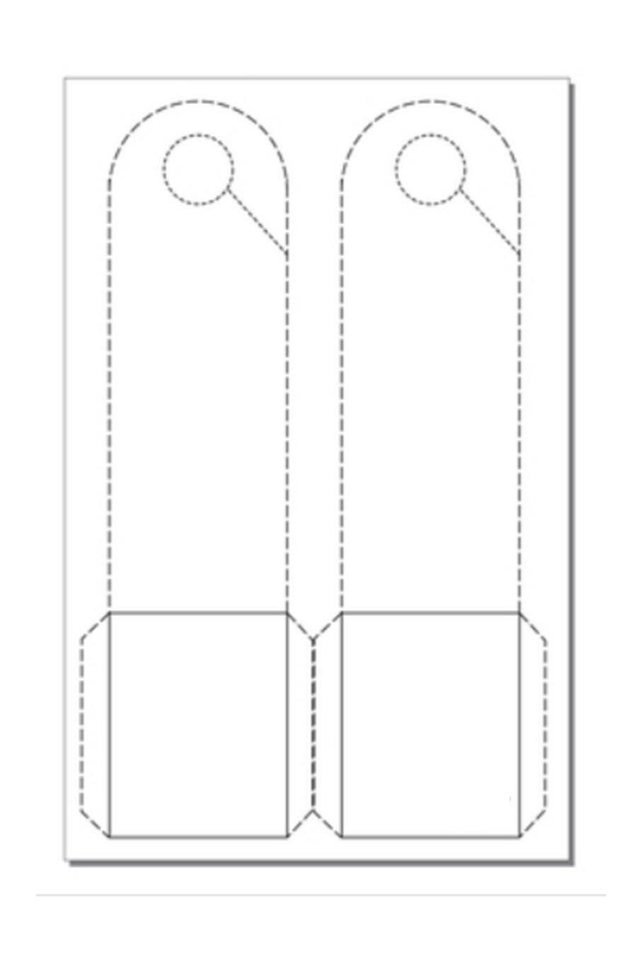 Pocket Door Hanger 4-7/8x11 2-Up Perfed on 11x17 White Vellum 250 Sheets