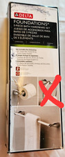 Delta FOUNDATIONS 2 piece set 18" towel bar and toilet paper holder NEW Chrome