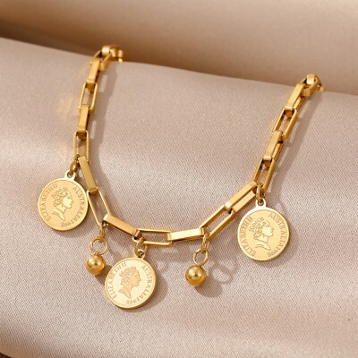 Armband Pearls vergoldet Damen 15cm verstellbar mit Karabiner