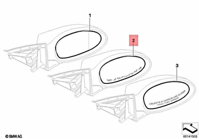 Genuine BMW E81 E82 E87 E88 116d Mirror Glass Heated Convex Right  