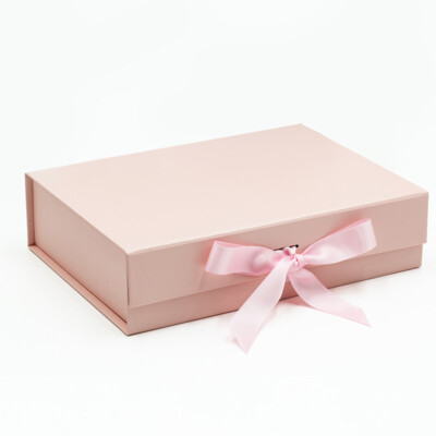 Magnetic Gift Box Collapsible Magnetic Front Flap Closure Unbranded Pink Finish 