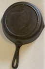 Vintage Cast Iron Lodge Skillet  Unmarked # 5 (8") with 3 Notch Heat Ring — photo 2