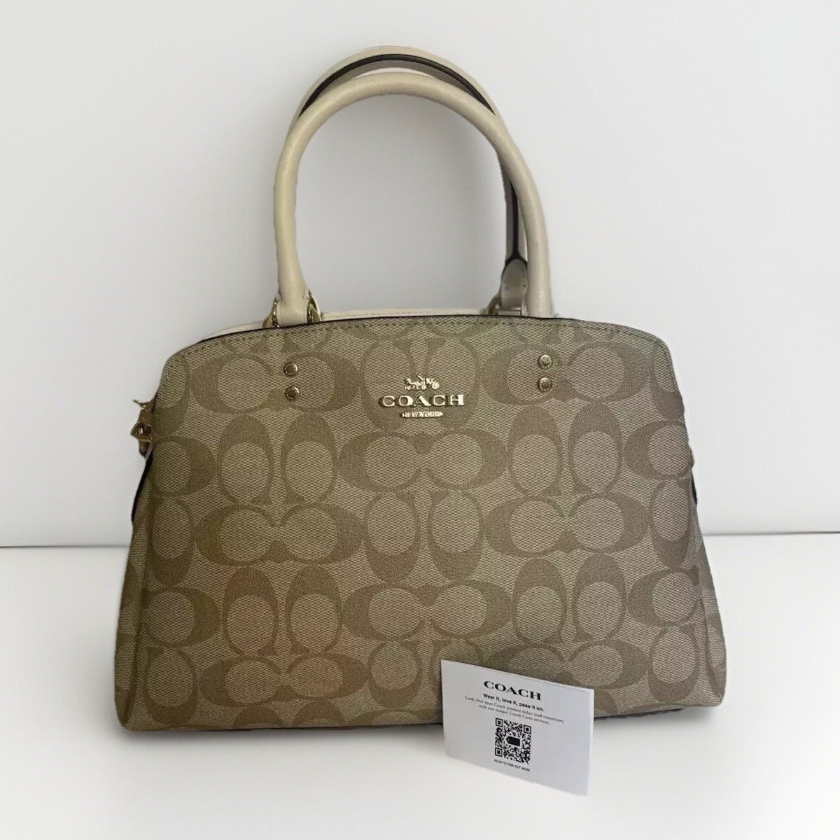 LOVELY COACH MINI LILLIE CARRYALL IN SIGNATURE CANVAS BAG 91494
