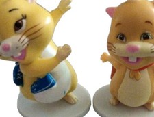Zhu Zhu Pets set of 2 2" PVC Figures on White Base - Cepia 2011 cake topper