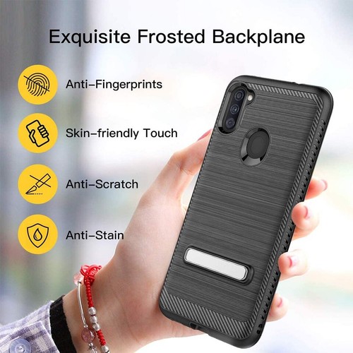 For Apple iPhone 13 Pro Max Brushed Hybrid Armor Carbon Fiber Sand Case Cover - Picture 6 of 29