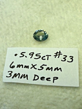 Genuine MONTANA BLUE SAPPHIRE Oval .5.95ct, 6mmX5mm, 3.0mm Gemstone 33