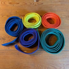 5 Martial Arts Belts Mixed Colors Karate/Tai Kwon Do