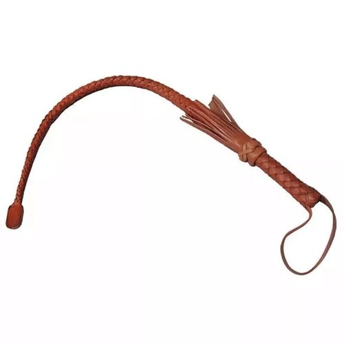 CHINESE PLA ARMY BROWN REAL COW HIDE LEATHER HORSE WHIP RIDING CROP HORSEWHIP