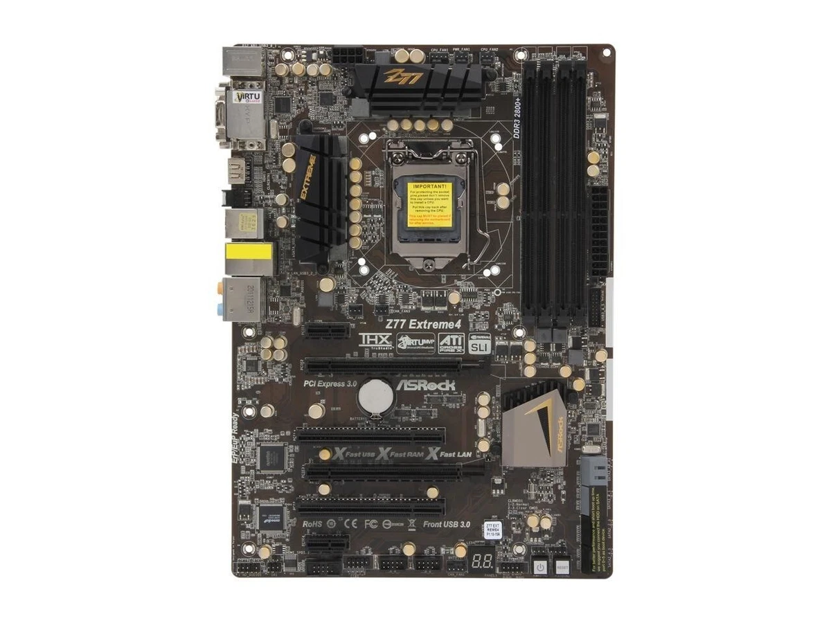 ASRock Z77 Extreme4 LGA 1155 Intel Z77 HDMI SATA 6Gb s USB 3.0 ATX