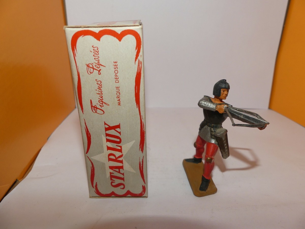 Soldat Starlux Moyen Âge 6005 - Arbalétrier - Boîte D'origine - Plastique Peint