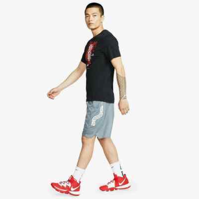 Nike Dri-FIT Kyrie Men's Basketball Shorts Size XXL-TALL BV9292-065 Gray  White