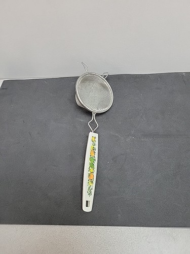Vintage Ekco Mesh Strainer Sifter Spice Of Life Plastic Handle Kitchen Tool