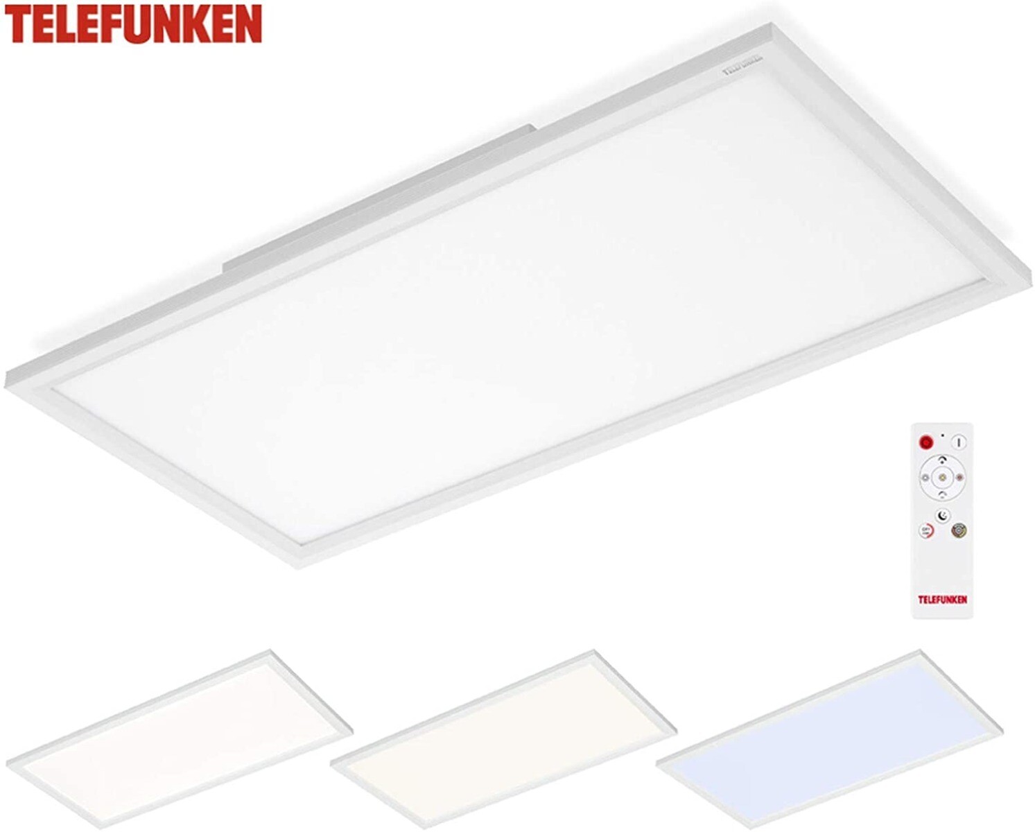 Telefunken Luce LED Soffitto 36W Dimmerabile con Telecomando per Casa