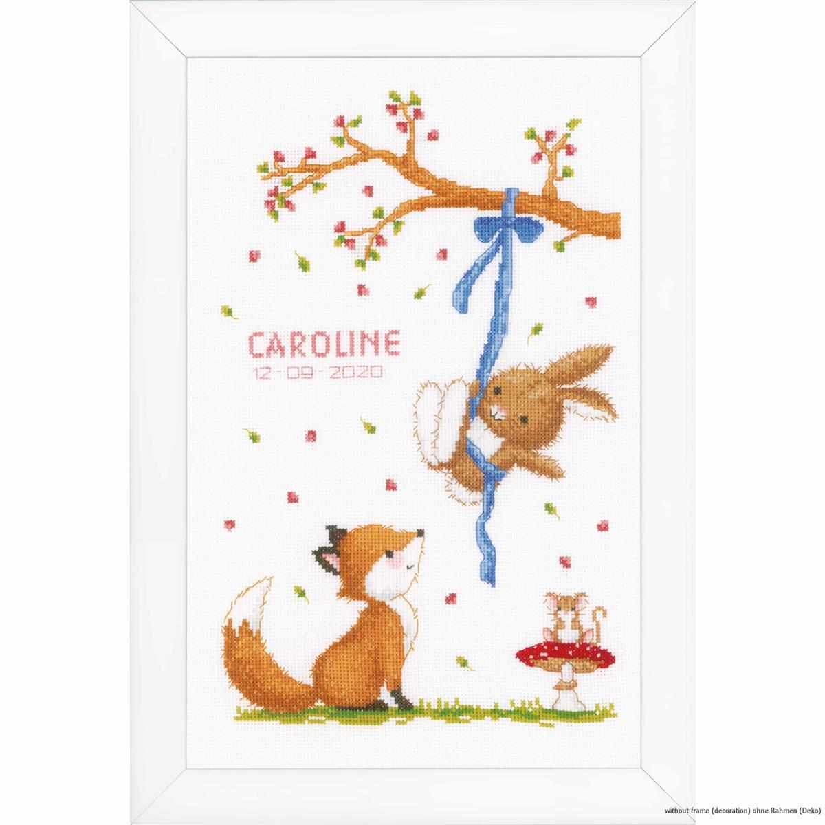 Vervaco cross stitch kit ""Forest friends II"", counted, DIY