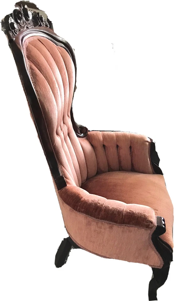 Sillas de salón talladas estilo victoriano vintage para él y ella (foto 1 y 2)  Foto 3 de 4