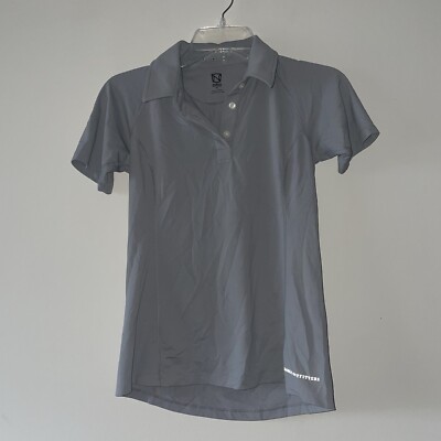 Noble Outfitters XS Women s Horse Riding 1/4 Button Up Light Grey Top