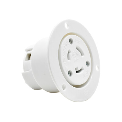 Twist Lock Flange Receptacle 3 Wire, 20 Amps, 125V, NEMA L5-20R - YGF036F