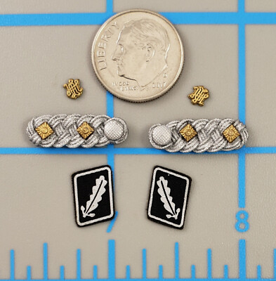 DID WWII German Kurt Meyer shoulder boards collar tabs 1/6 scale toys 3R soldier