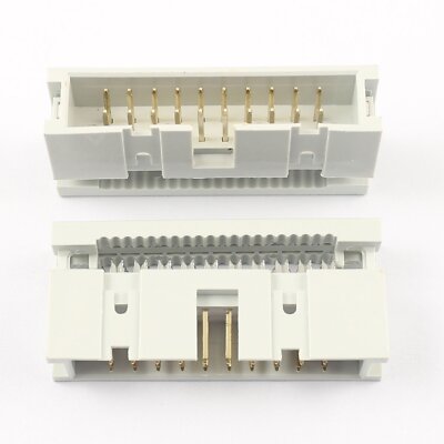 5Pcs 2.54mm 0.1'' Pitch 2x10 Pin 20 Pin IDC Male Box Header   Cable Connector #A6