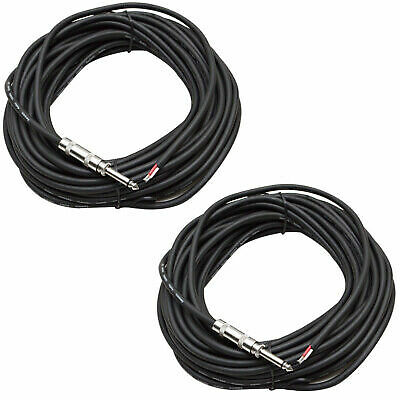 2 SEISMIC AUDIO 50' Raw Wire-1/4'' PA/DJ SPEAKER CABLES