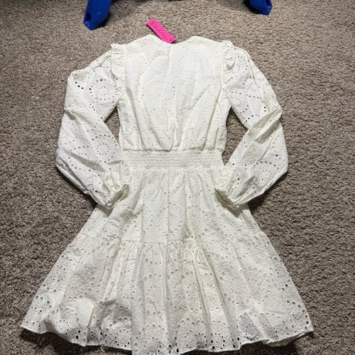Lilly Pulitzer NWT size 10 Taviana dress white lace circle bloom eyelet $278 - Picture 8 of 8