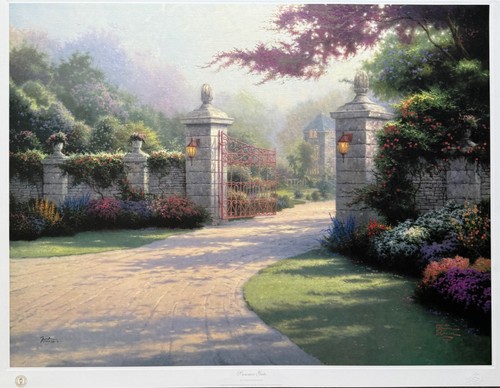 Thomas Kinkade SUMMER GATE Hand Signed Limited Edition Lithograph 25" x 34" - Picture 9 of 10