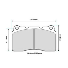 Ferodo DS2500 Bremsbeläge vorne für Chevrolet Corvette C7 Stingray 2013> FCP1334H