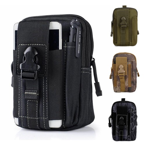 Men's Tactical Molle Pouch Compact Utility Belt Waist Bag Cell Phone Holster US - 第 1/32 張圖片