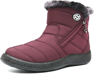 Eagsouni Winterstiefel Damen Schneestiefel Kunstfell Warm Gefüttert