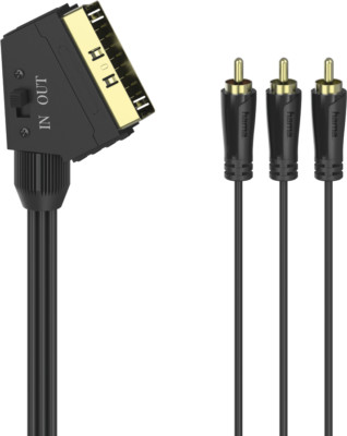 Hama Kabel 3x Cinch M / Scart M 15 Meter In-Out Stecker vergoldet (Hama Video Cable