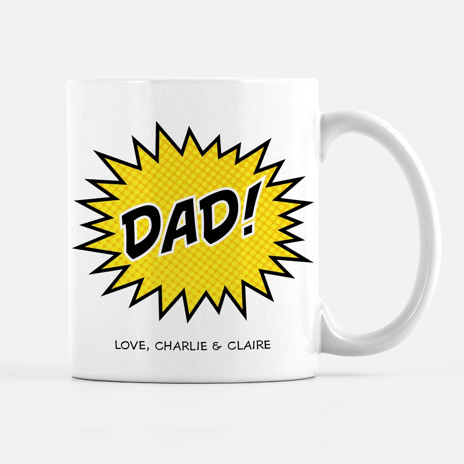 Father's Day Mug Best Dad Ever Superhero Dad Birthday Gift For Dad Personalized