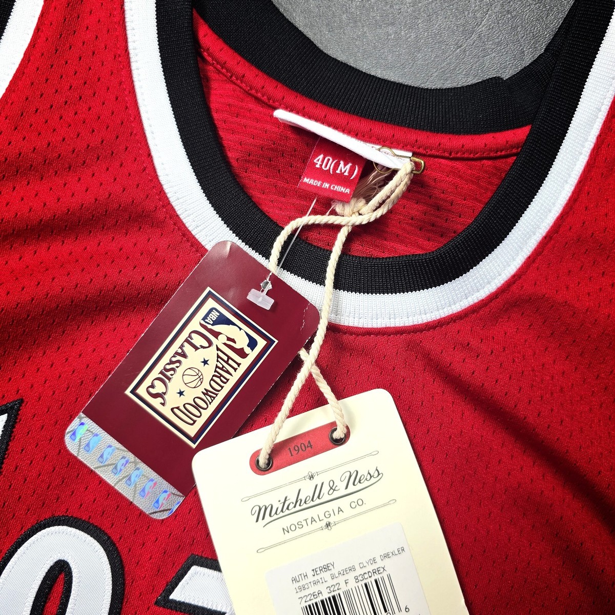 100% Authentic Clyde Drexler Mitchell Ness 83 84 Trail Blazers
