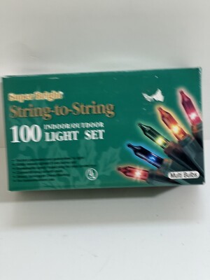 Super Bright String To String 100 Indoor/Outdoor Light set-Multicolor