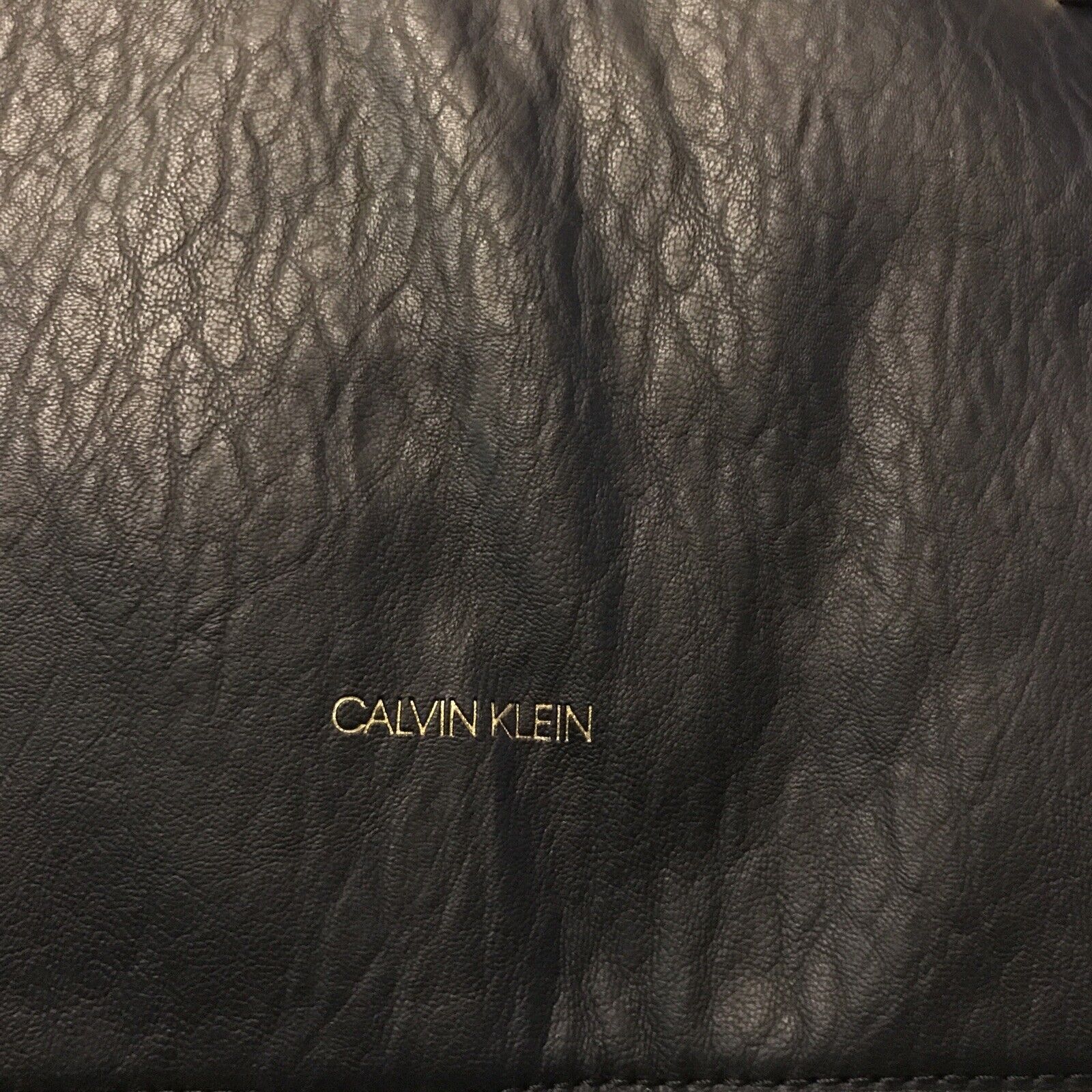 Calvin Klein Gabrianna Novelty Slim Side Zip Leather Tote Black NEW WITH  TAGS 195046017836 | eBay