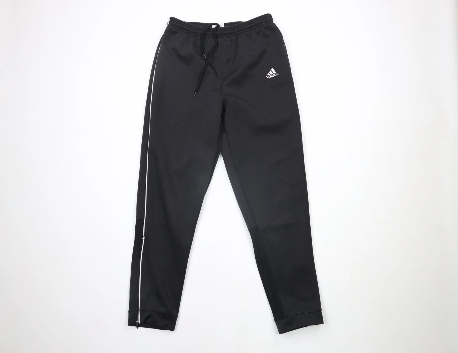 Pantaloni della tuta Adidas vintage anni 90 uomo piccoli sbiaditi con polsini neri