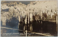 Vintage Postcard Submarine Gardens Crystal Lake Meramec Caverns RPPC MO AA21