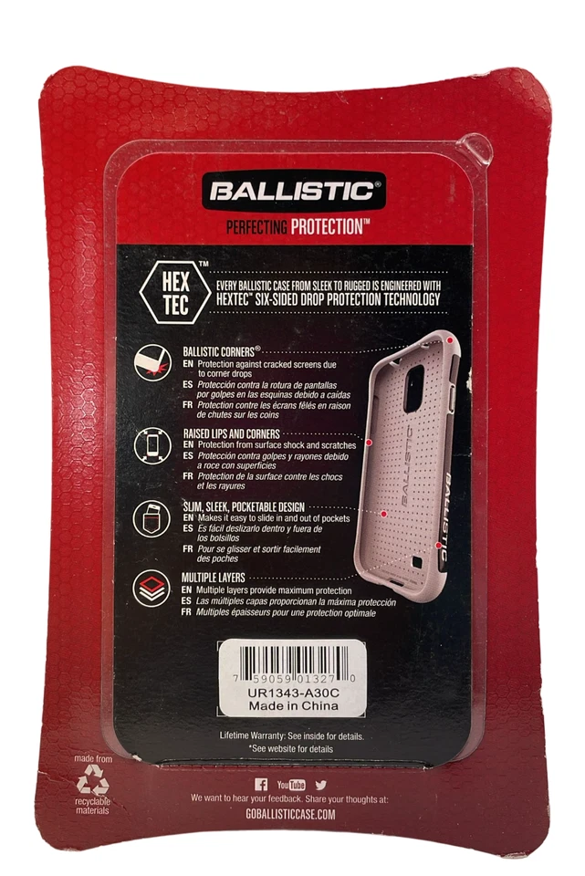 Ballistic Urbanite Series Case for Samsung Galaxy S5, Red/Black - Image 4 of 4