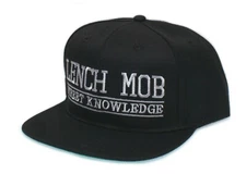 Lench Mob Hat Street Knowledge Flat Bill Snapback Cap Adult Black Ice Cube