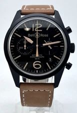 Bell & Ross BR126-94-SC Heritage 42mm Auto Chrono PVD Light Brown Dial