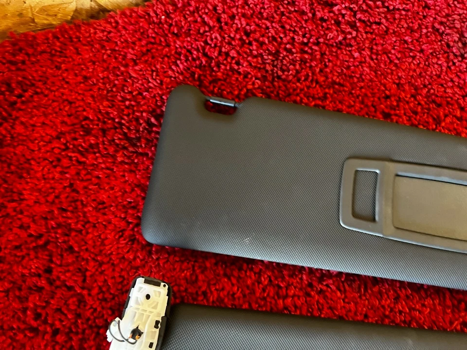 BMW F30 F36 F32 LEFT AND RIGHT SIDE SUN VISOR SHADE PANEL BLACK SET OEM 42K - Image 3 of 4