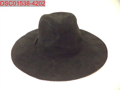 a.n.a Womens Panama Hat, Black Anna - Visor Wide Brim Panama Toquilla Straw Hat | Artesano  main image 3