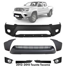 Front Bumper Cover Fascia & Lower Grille Kit For 2012-2015 Toyota Tacoma