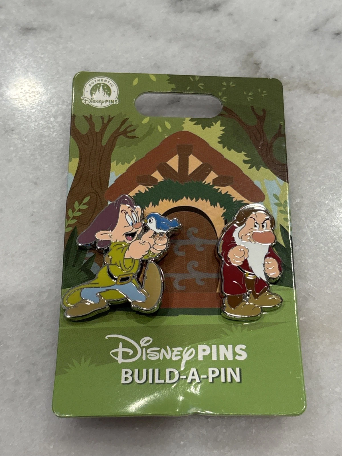 Disney 2026 Build-A-Pin Snow White Dopey & Grumpy pin set