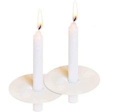 200 Church Candles with Drip Protectors for Devotional Candlelight Vigil Service
