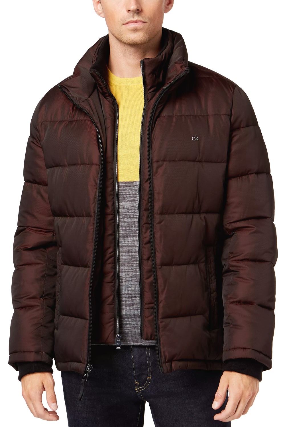 Мужская пуховая куртка Calvin Klein на молнии XXL Merlot - NWOT 225 15590₽